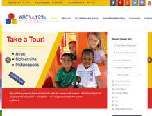 Tablet Screenshot of abc123learningcenter.com